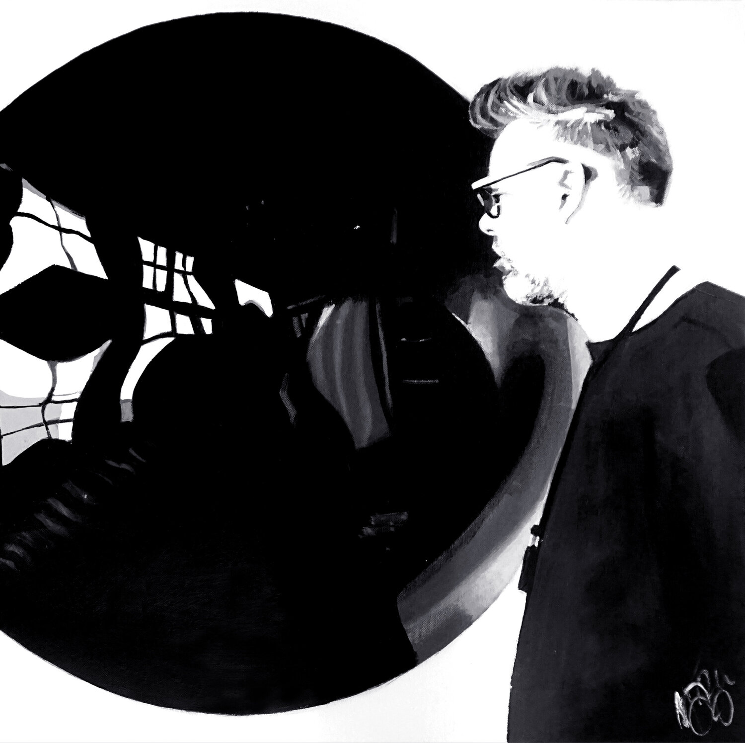 Black Mirror Marit Otto Original painting for sale