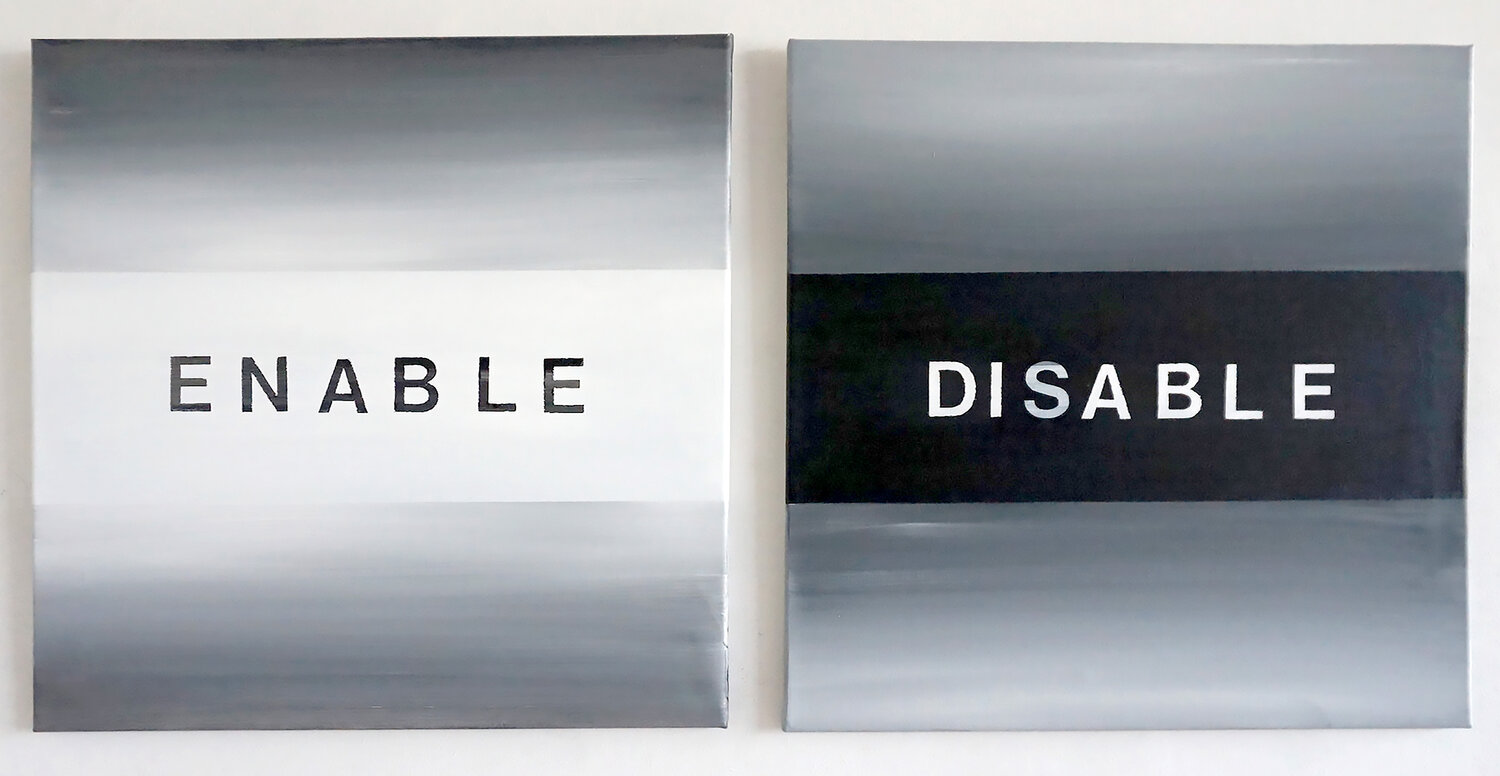 Enable & Disable (diptych) Marit Otto Original painting for sale