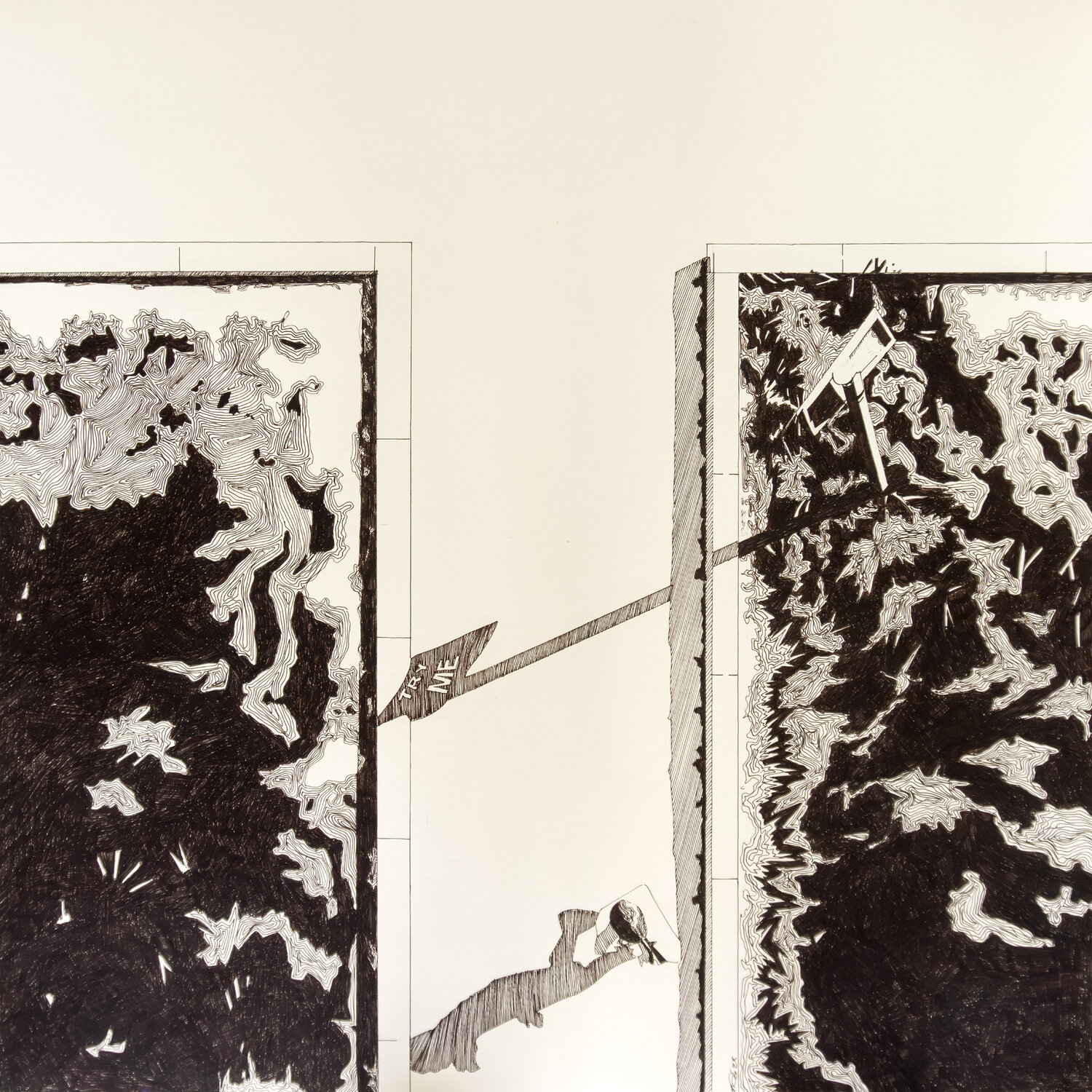 T (a junction) Marit Otto Drawing for sale