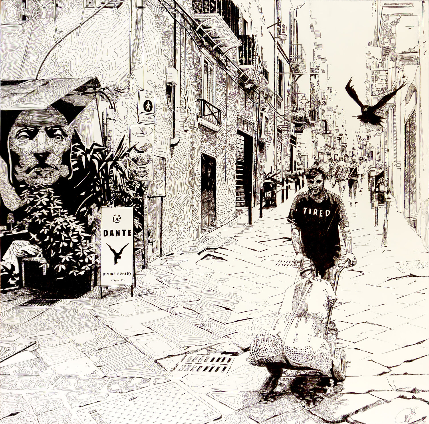 A Divine Comedy Marit Otto Drawing for sale