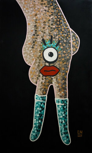 Pop hand by Luigi Notarnicola, Painting for Sale on Select