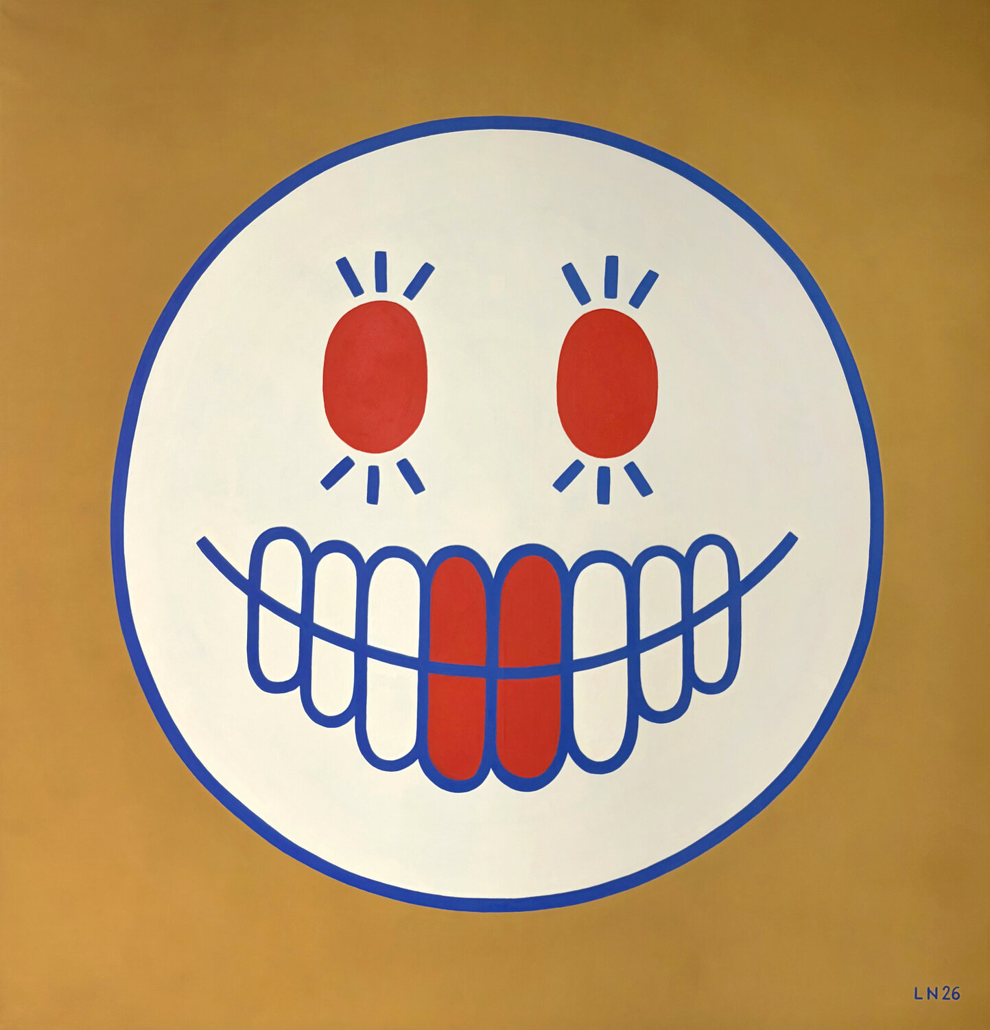 Smile: euforia/disagio Luigi Notarnicola Original painting for sale