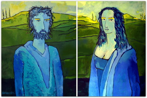 My Gioconda and her Friend by Jacques Sterenberg, Painting for Sale on Select