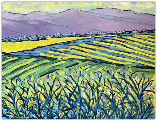 Country fields by Jacques Sterenberg, Painting for Sale on Select