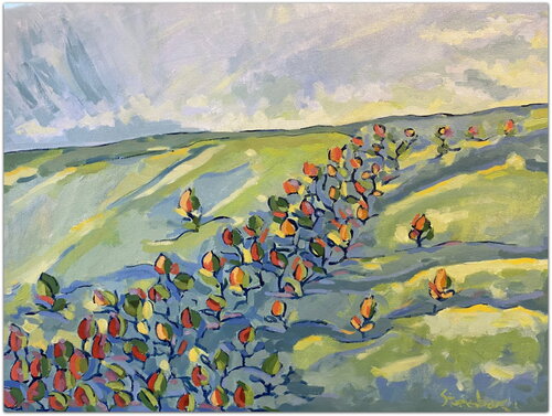 River of flowers by Jacques Sterenberg, Painting for Sale on Select