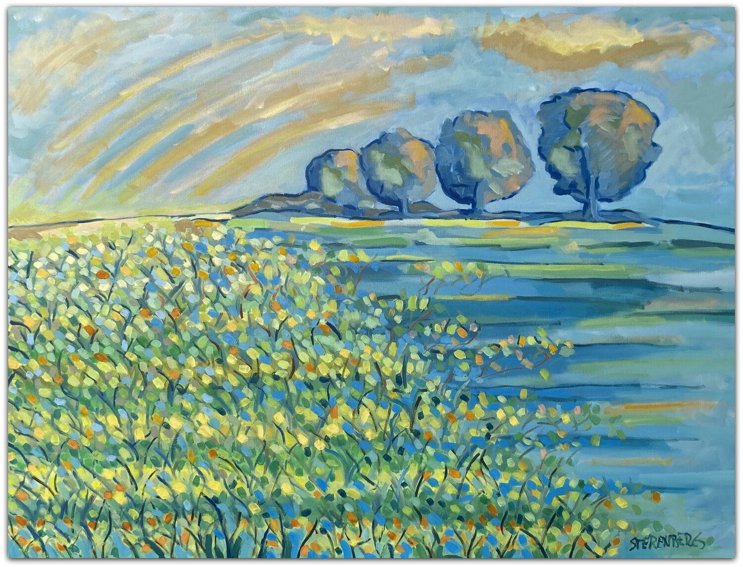 Passing through the light . Jacques Sterenberg Original painting for sale