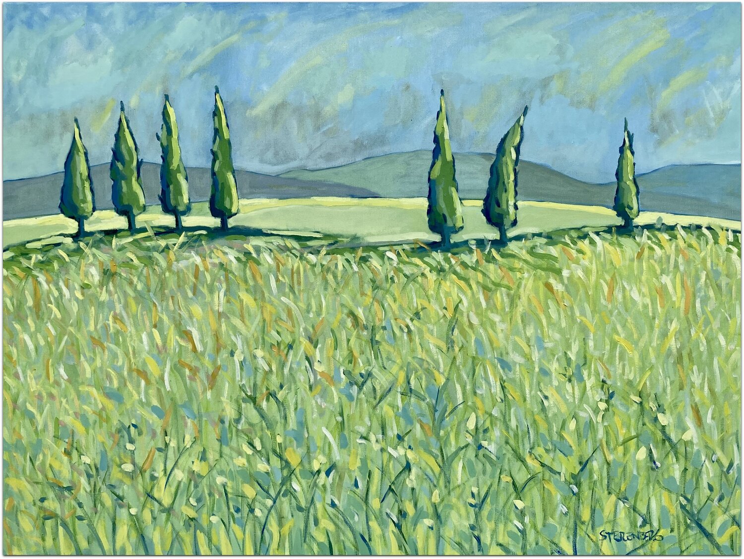 Wheat Fields Jacques Sterenberg Original painting for sale