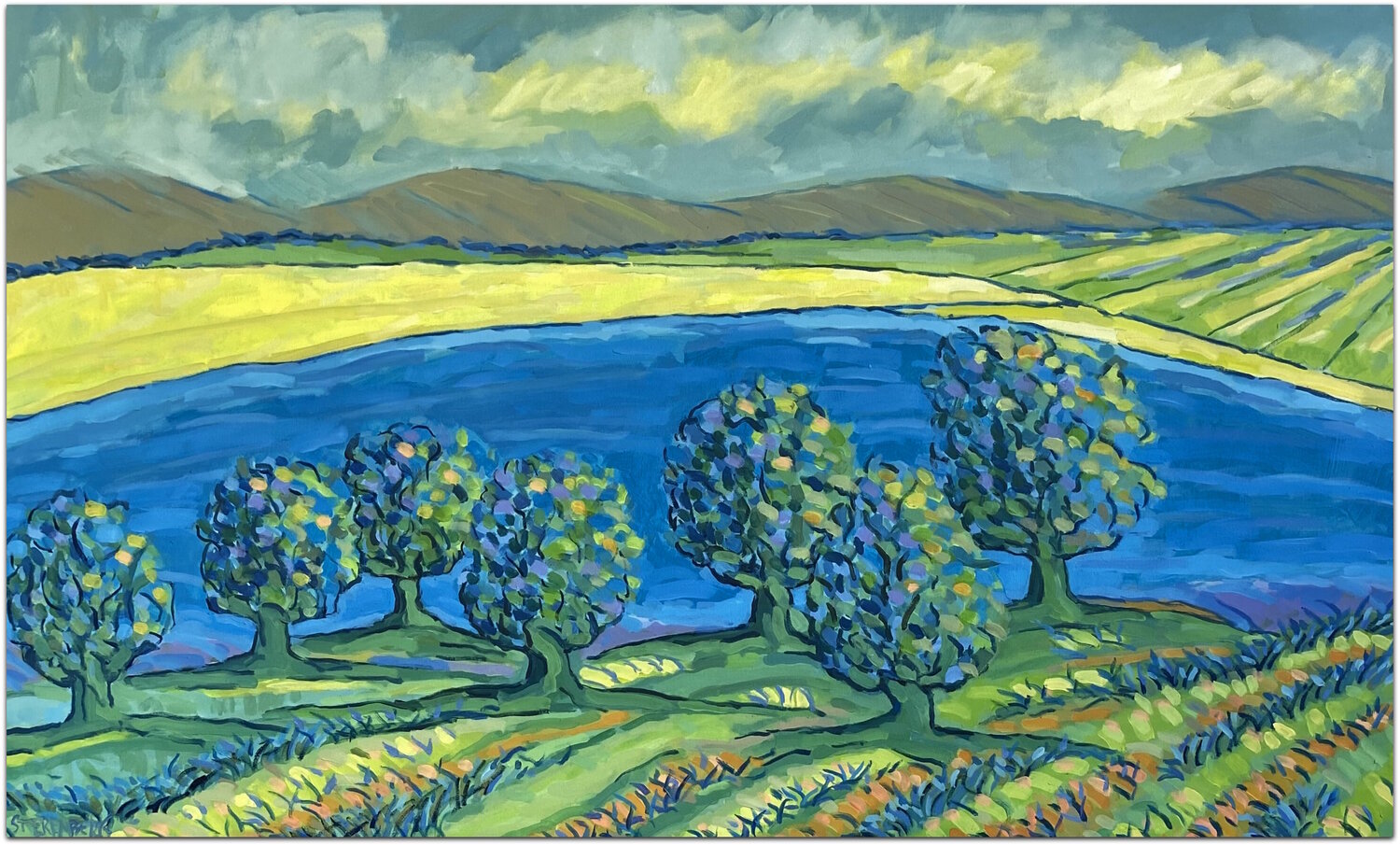 The Golden Shore Jacques Sterenberg Original painting for sale
