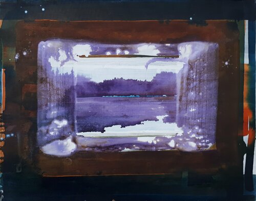 When night falls by Henrie Vogel, Painting for Sale on Select