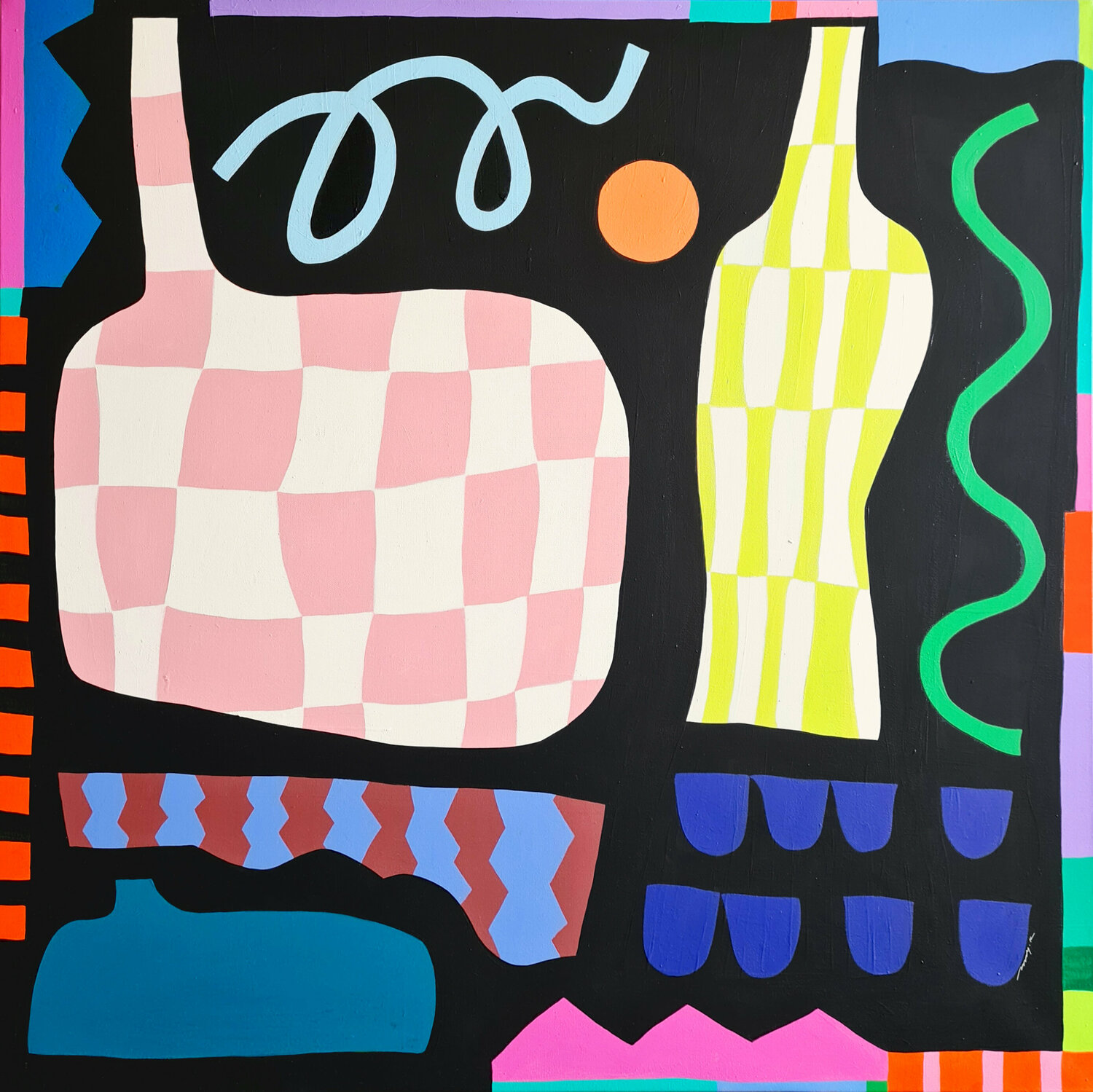 Midnight Cheers Amy Kim Original painting for sale