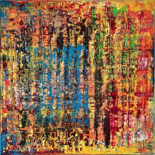 SMALL ABSTRACT WITH BLUE by Ludwig Kranich, Painting for Sale on Select