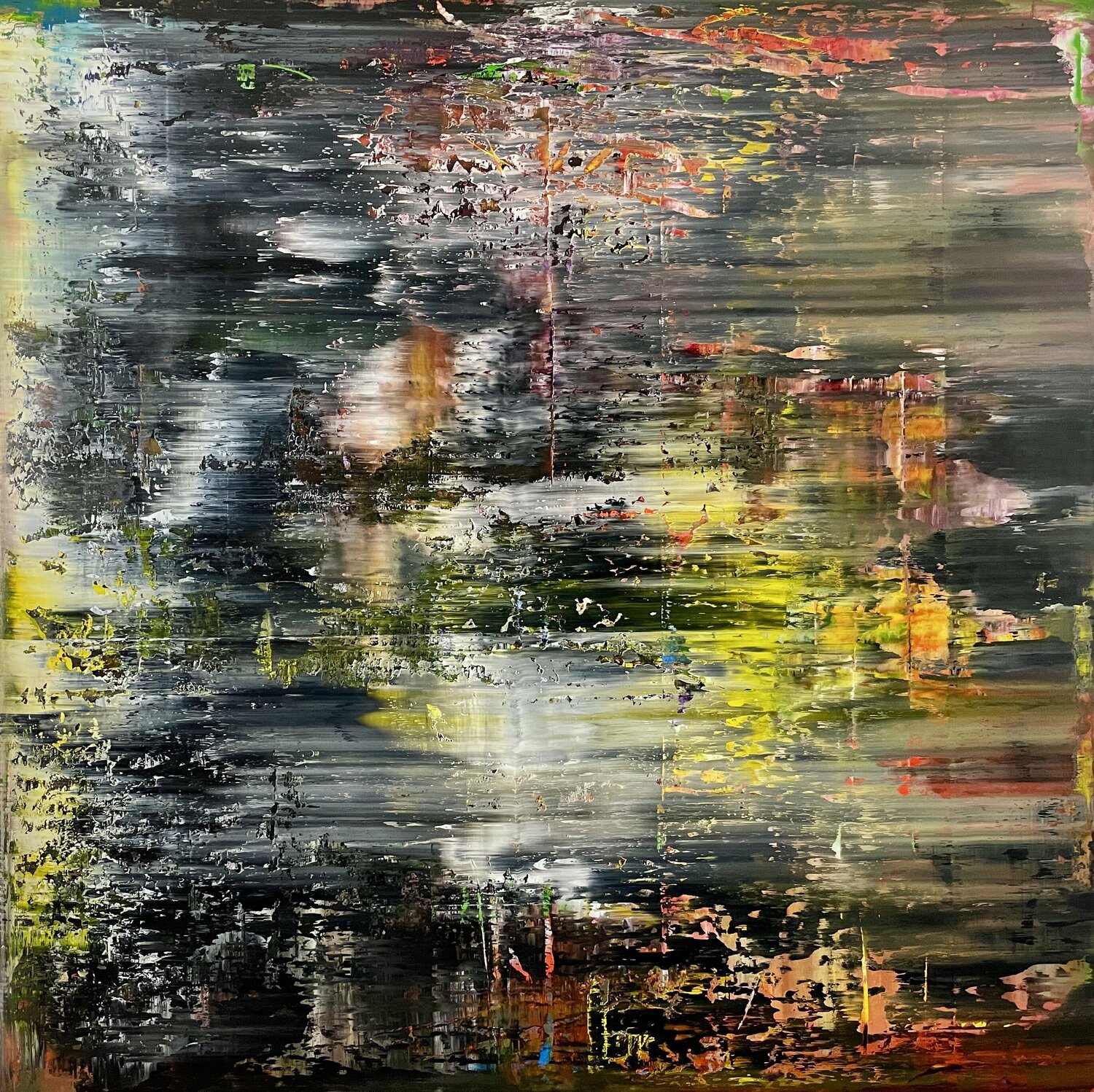 LEUCHTENDES SCHWARZ Ludwig Kranich Original painting for sale