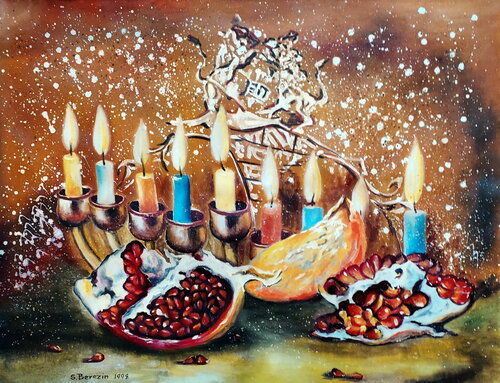 Hanukkah by Serhiy Berezin, Painting for Sale on Select