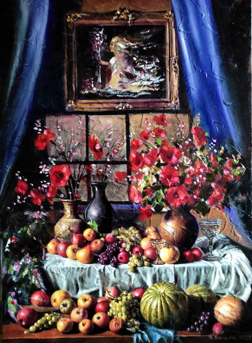 Floral Symphony by Serhiy Berezin, Painting for Sale on Select