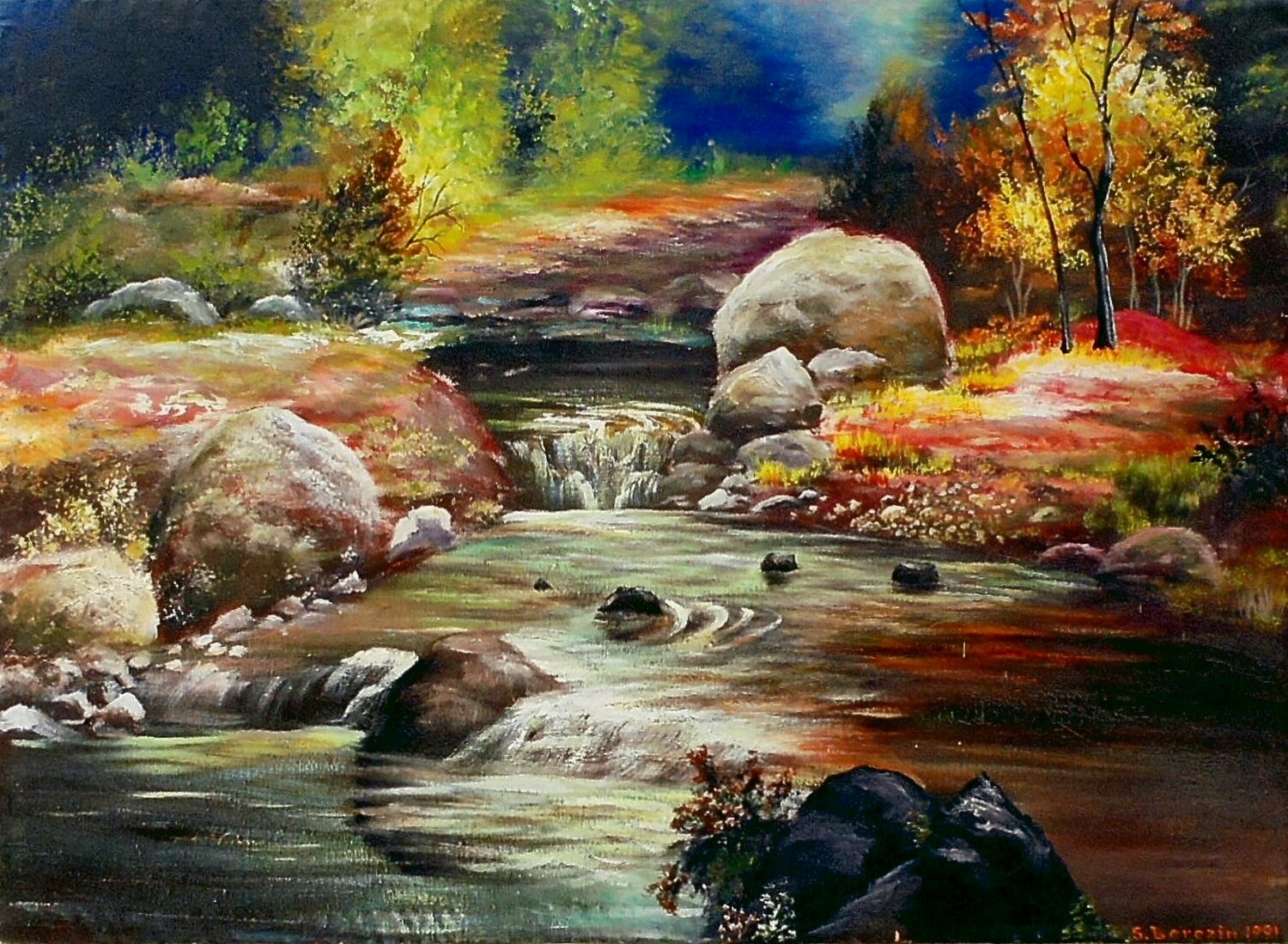 Before the storm. 1991 Serhiy Berezin Original painting for sale