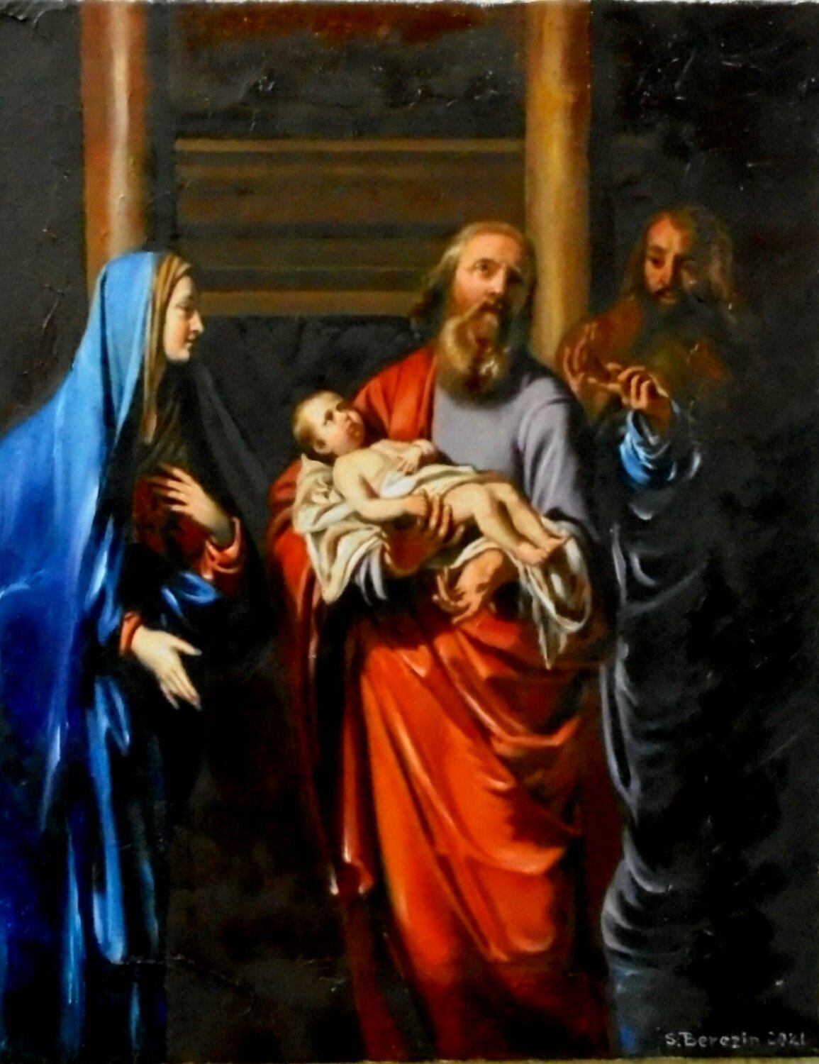 Christmas Serhiy Berezin Original painting for sale