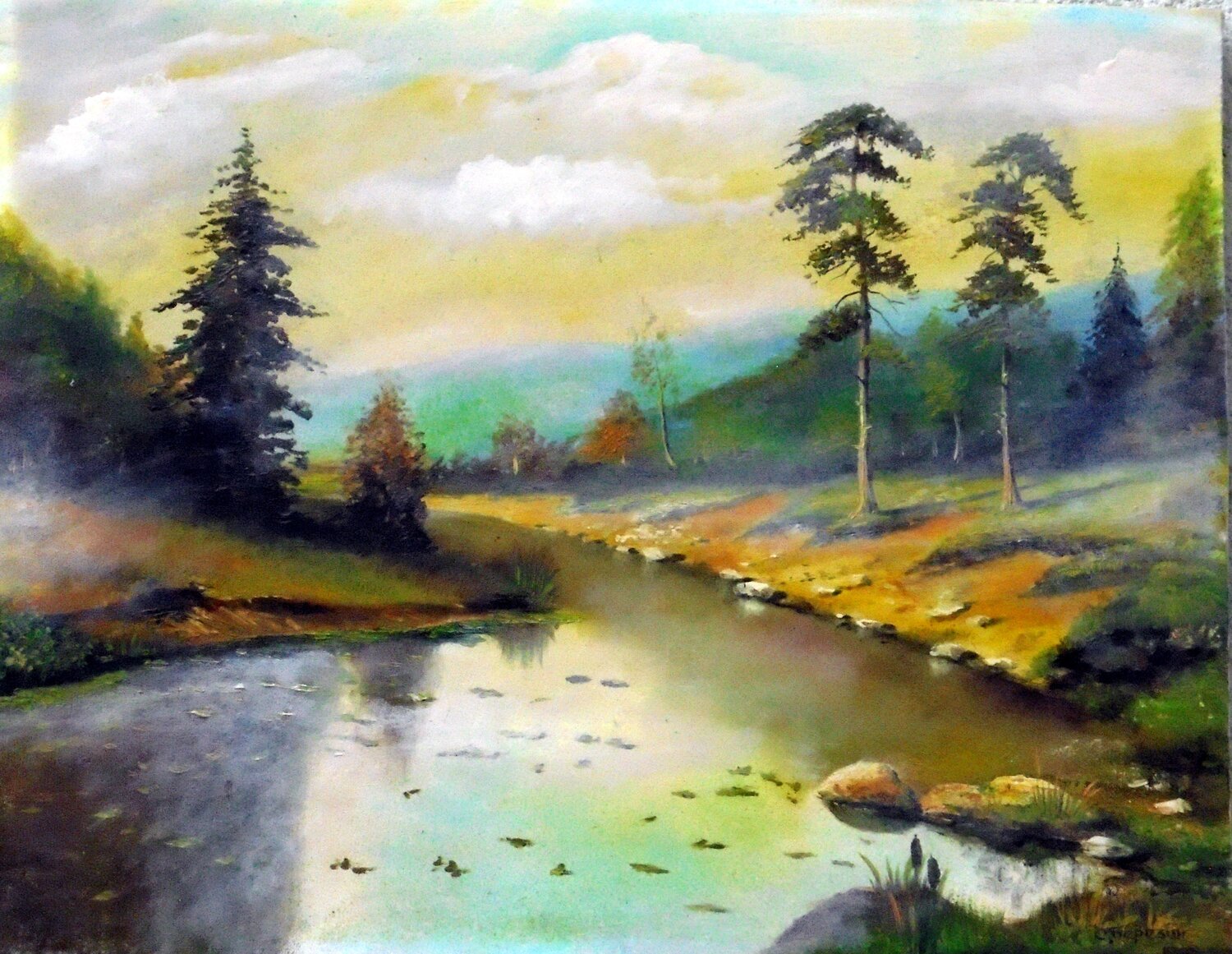 Morning in the forest. Serhiy Berezin Original painting for sale
