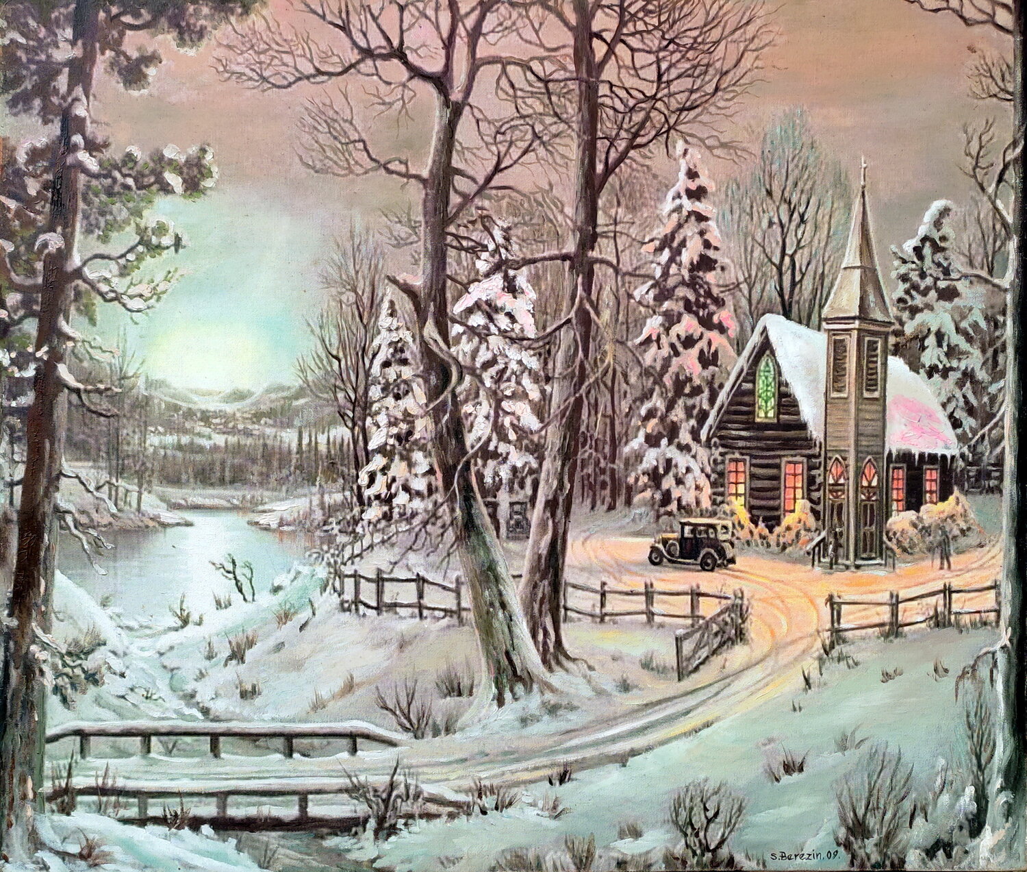 The Road to Light Serhiy Berezin Original painting for sale