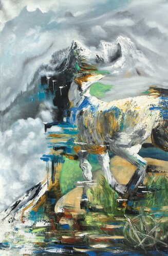 Glit'ch by Mariam Qureshi, Painting for Sale on Select