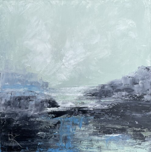 Aurora at bay, Oil painting 2022 by Mariam Qureshi, Painting for Sale on Select