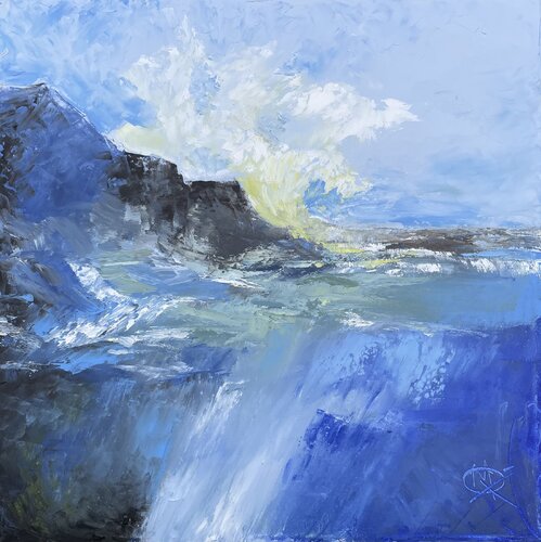 Light under water, Oil painting 2022 by Mariam Qureshi, Painting for Sale on Select