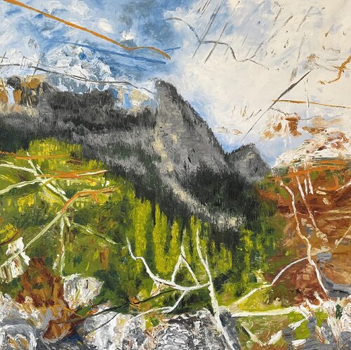 Trails of Connection by Mariam Qureshi, Painting for Sale on Select