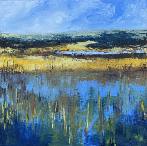 Stillness in the reeds by Mariam Qureshi, Painting for Sale on Select