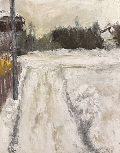My front yard, refuge of silence by Mariam Qureshi, Painting for Sale on Select