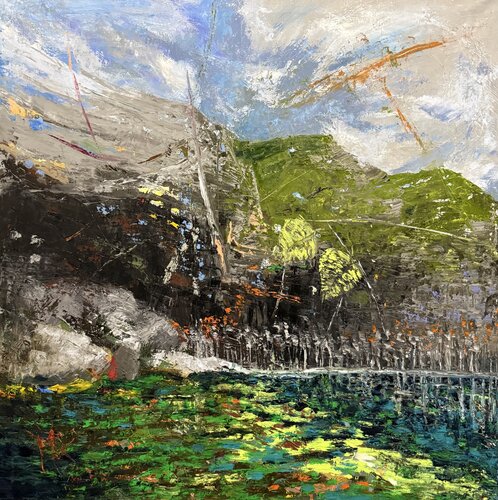 Luminous Mount Lawrence Grassi by Mariam Qureshi, Painting for Sale on Select