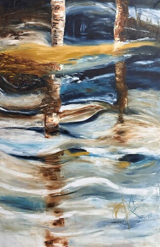 The flow by Mariam Qureshi, Painting for Sale on Select