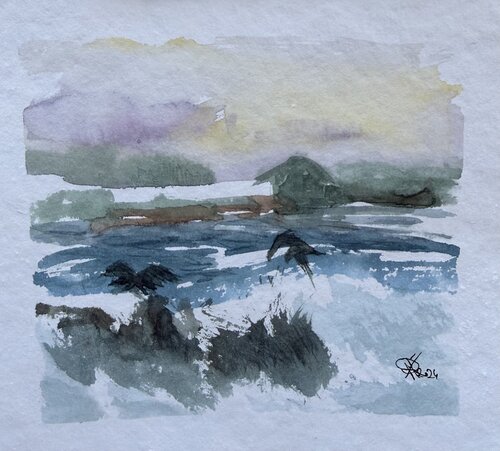 Tide and Wing by Mariam Qureshi, Painting for Sale on Select