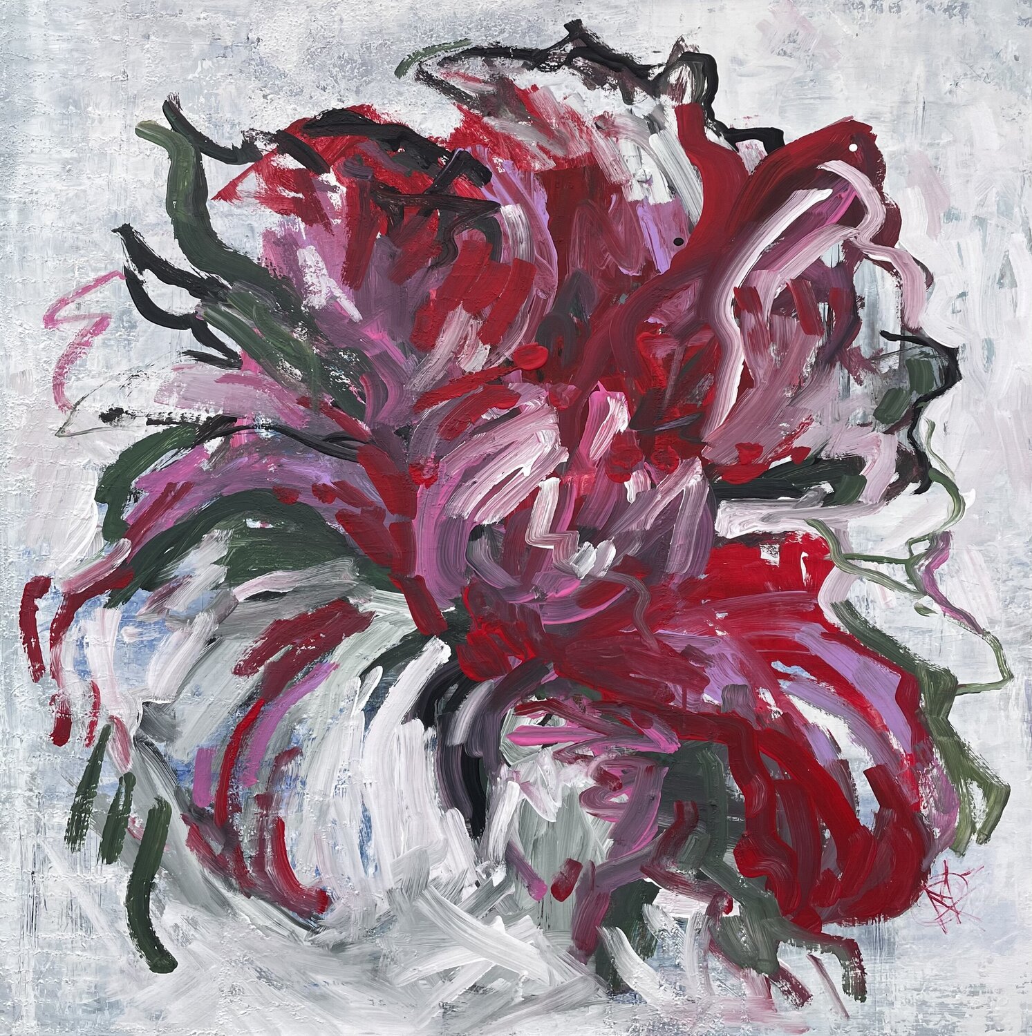 Existential flower I Mariam Qureshi Original painting for sale