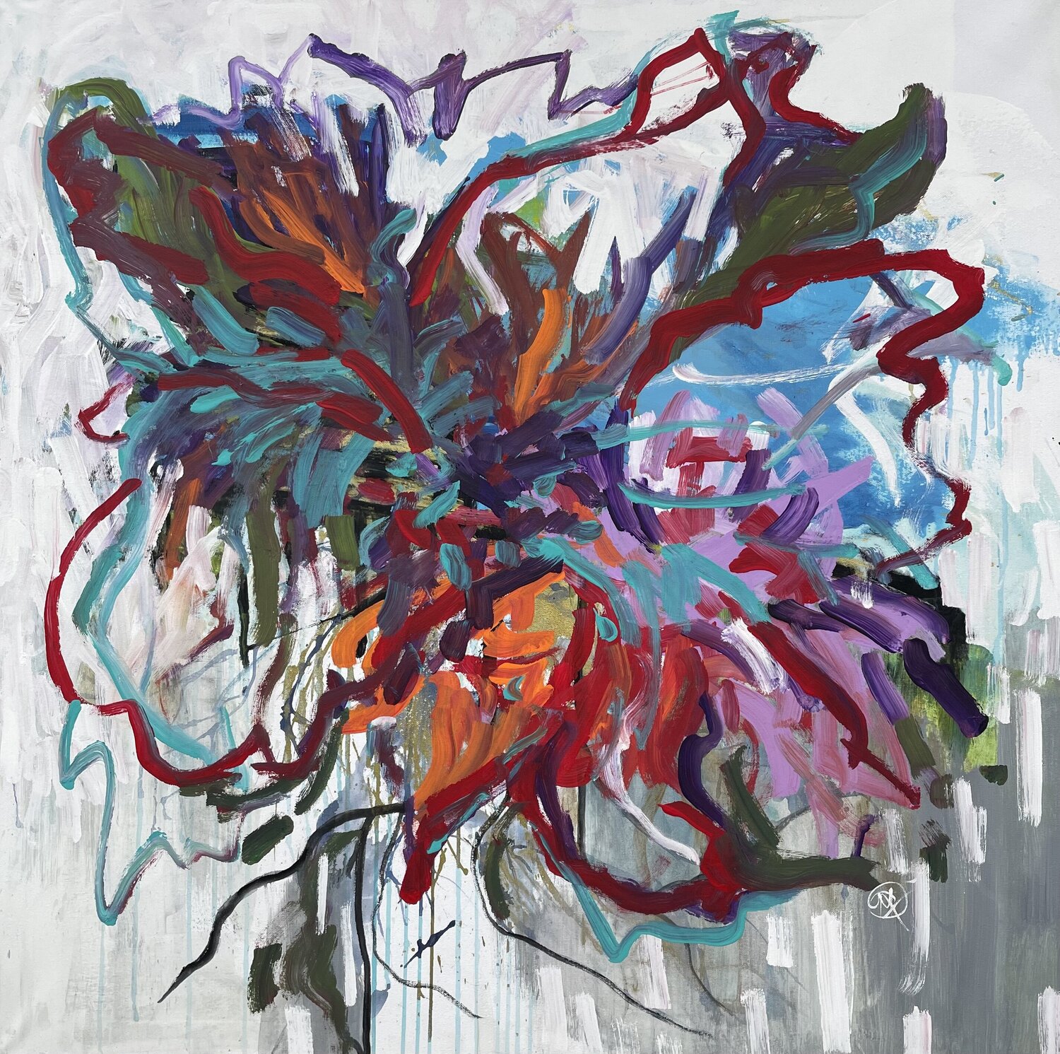 Existential flower II Mariam Qureshi Original painting for sale