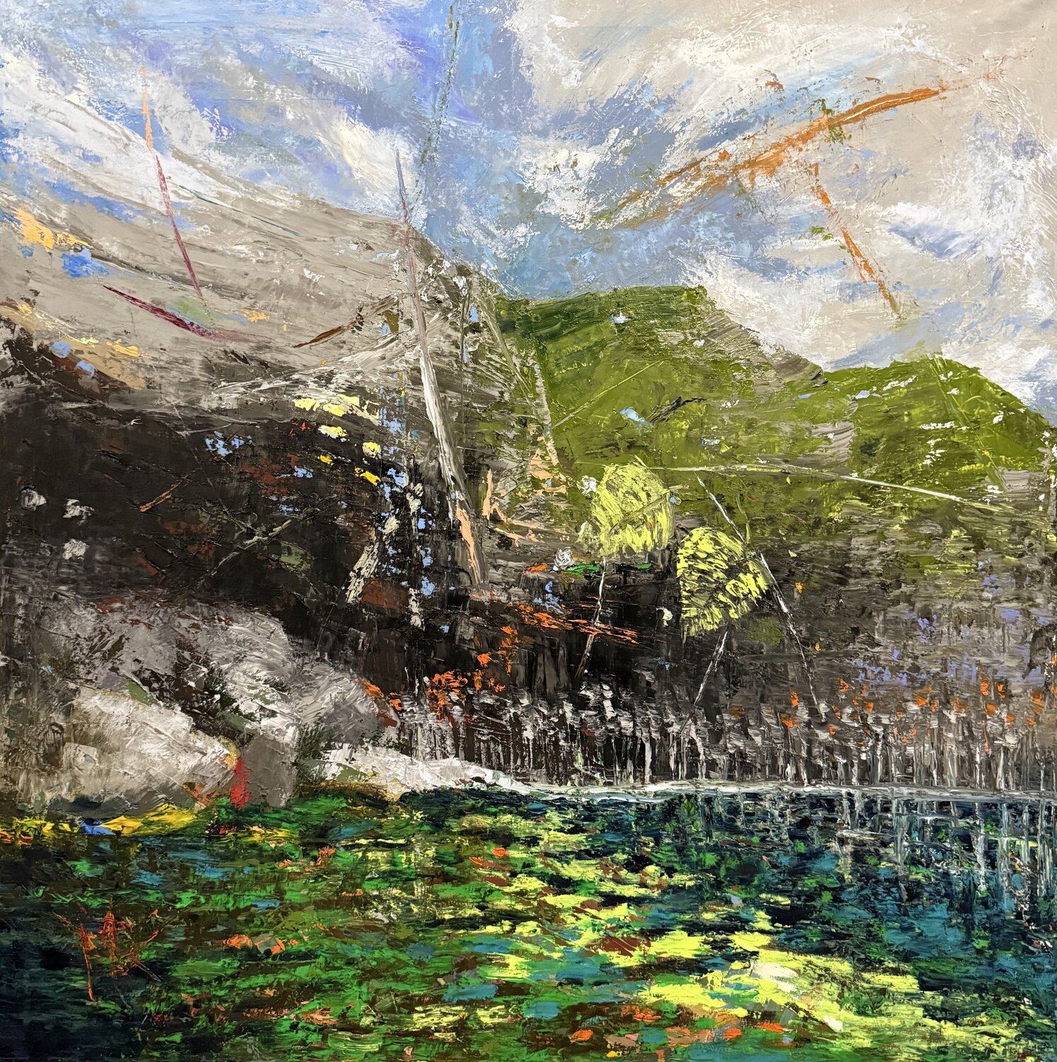 Luminous Mount Lawrence Grassi Mariam Qureshi Original painting for sale