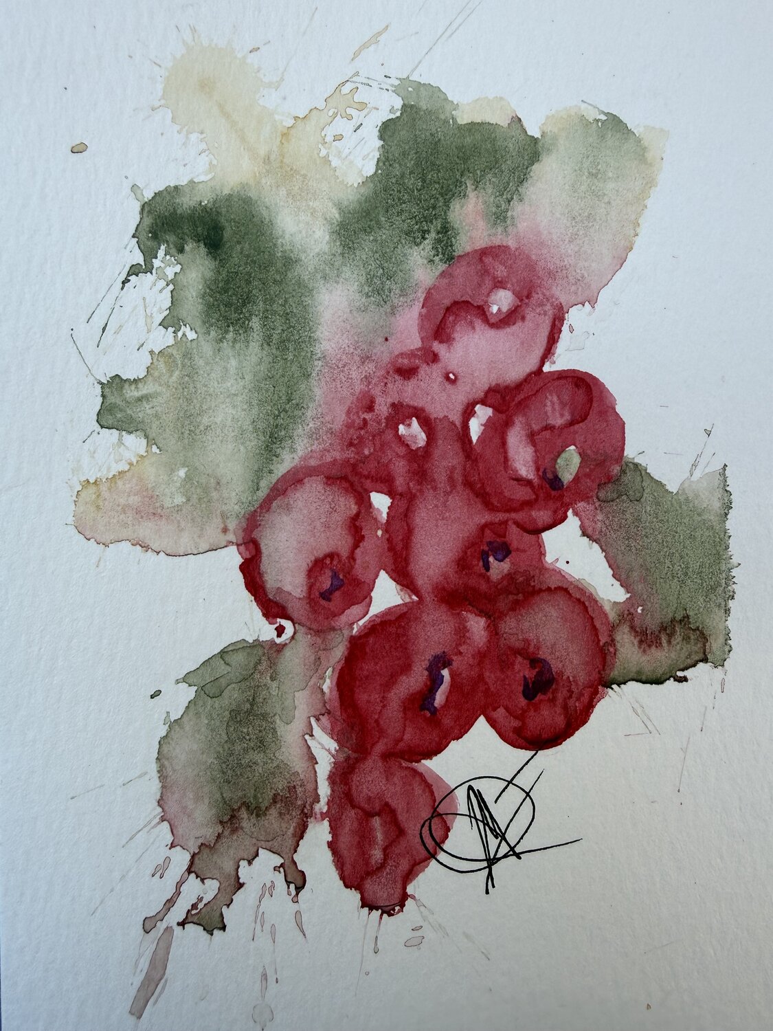 juicy berries Mariam Qureshi Originalgemälde zu verkaufen