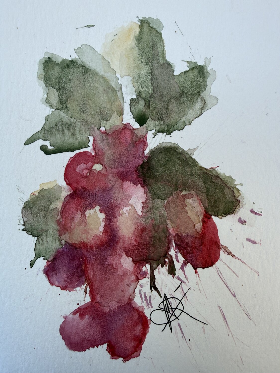 bunches - juicy grapes Mariam Qureshi Originalgemälde zu verkaufen