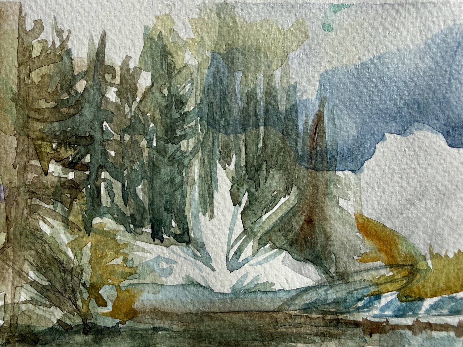 Hawrelak Quick Study Mariam Qureshi Original painting for sale