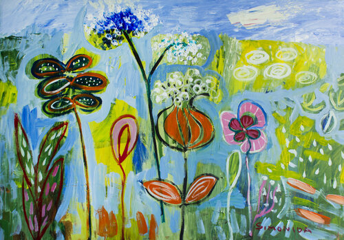 Bird song from childhood by Simonida Djordjevic, Painting for Sale on Select