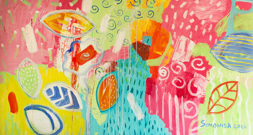 Happiness in Pastel Colors by Simonida Djordjevic, Painting for Sale on Select