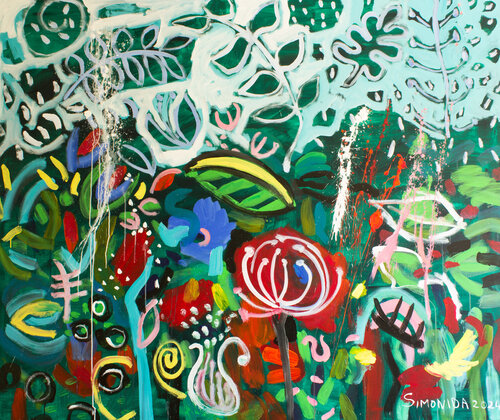 In the Country Garden by Simonida Djordjevic, Painting for Sale on Select