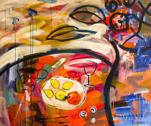 Homage to Matisse 2 by Simonida Djordjevic, Painting for Sale on Select