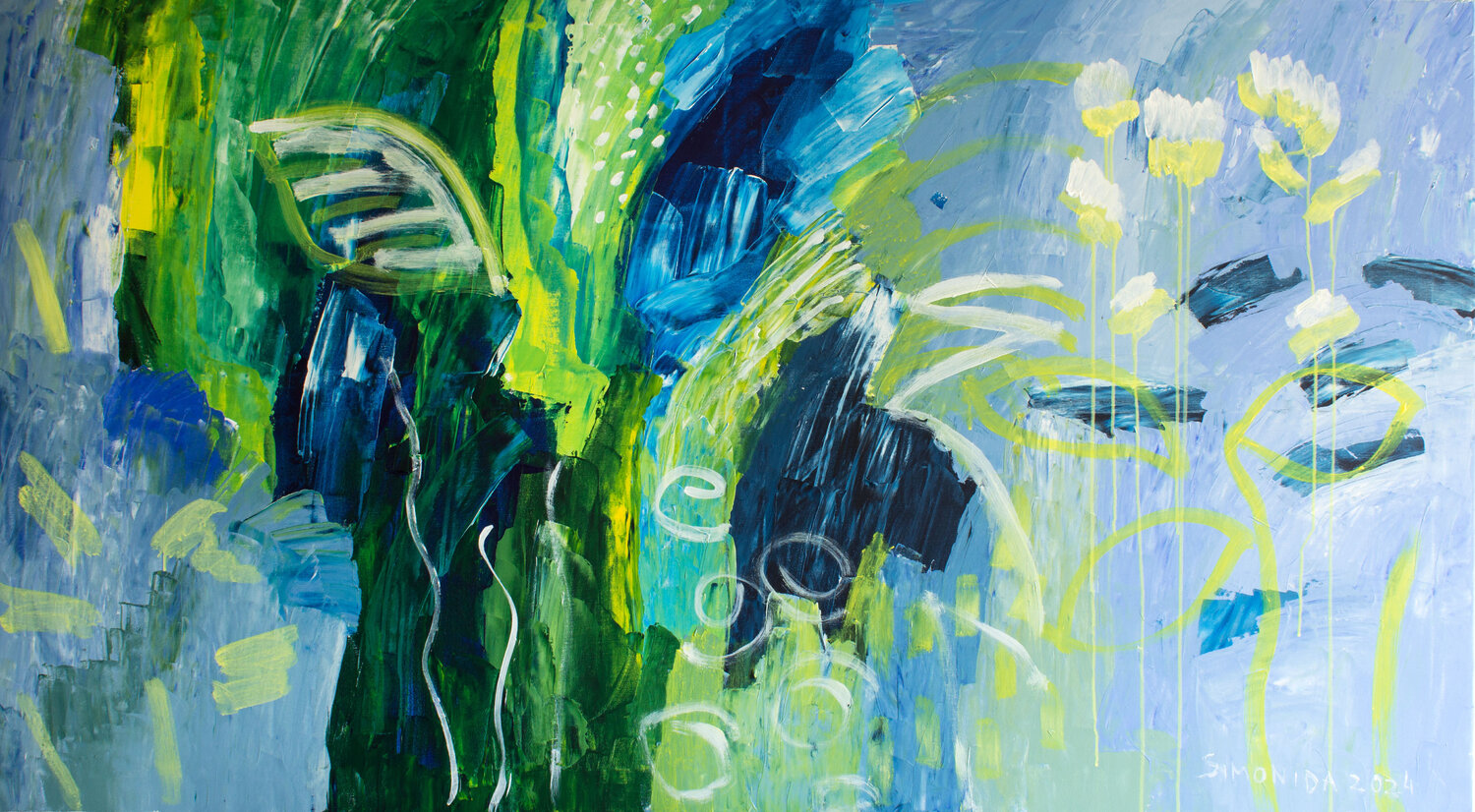 Spring is the Time to Tell You I Love You Simonida Djordjevic Original painting for sale