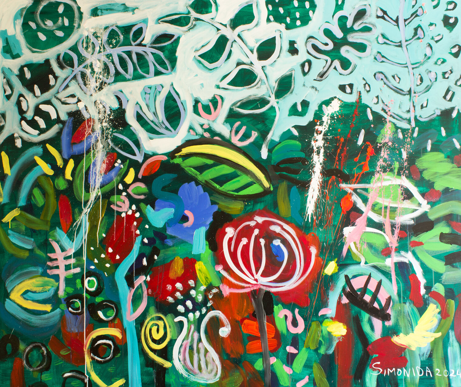 In the Country Garden Simonida Djordjevic Original painting for sale