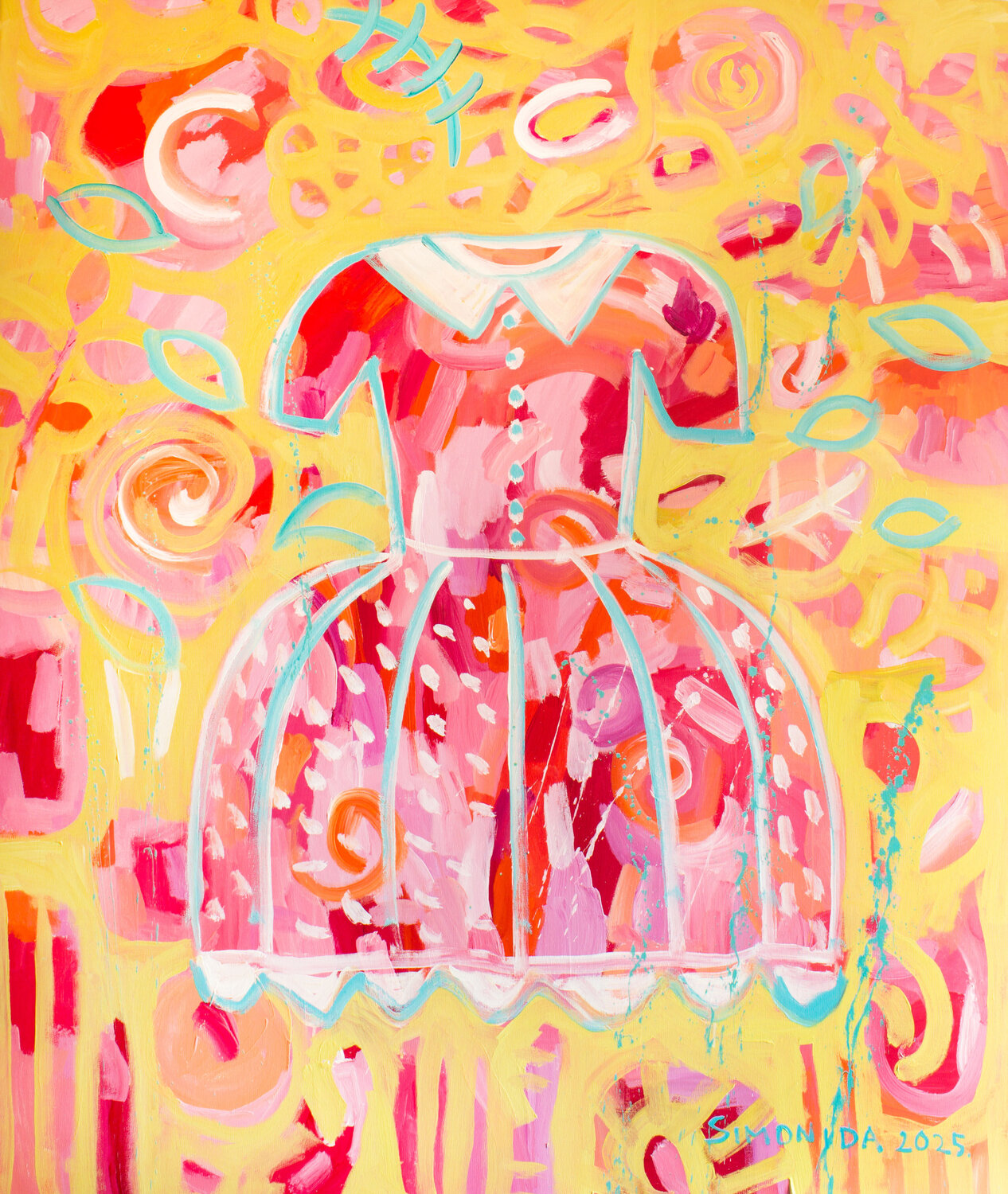 Alice's Dress Simonida Djordjevic Original painting for sale