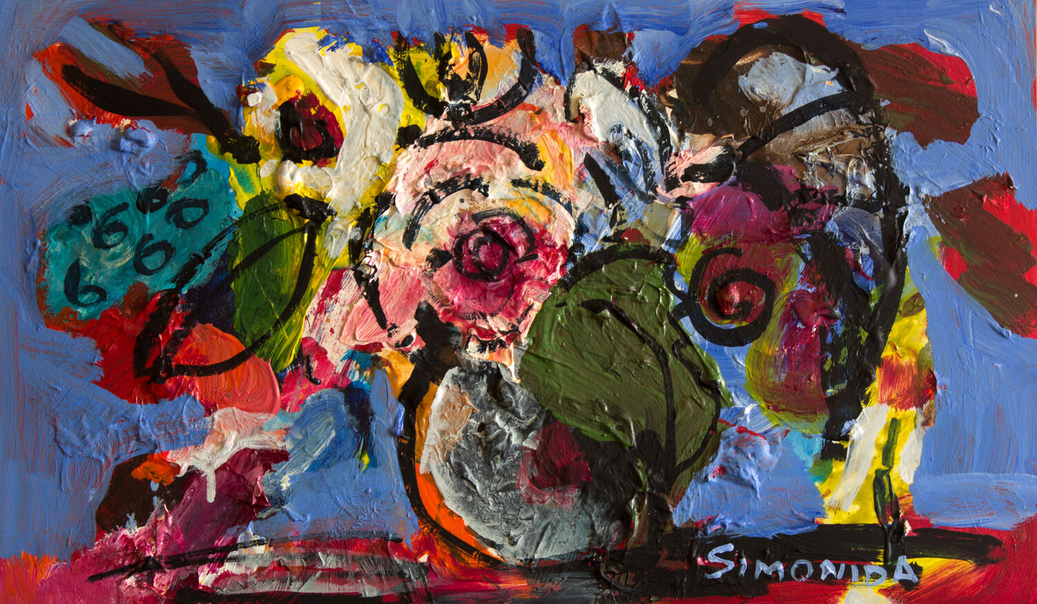 Expressionist Still Life 4 Simonida Djordjevic Original painting for sale