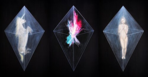 The Virgin and the Unicorn Triptych No.2 by Daisuke Ujuan, Painting for Sale on Select