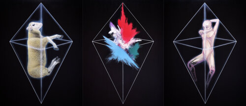 Self-Portrait and an Electric Sheep Triptych No.6 by Daisuke Ujuan, Painting for Sale on Select