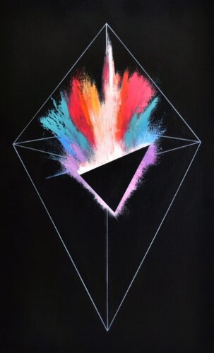 In Bloom No.7 Rainbow by Daisuke Ujuan, Painting for Sale on Select