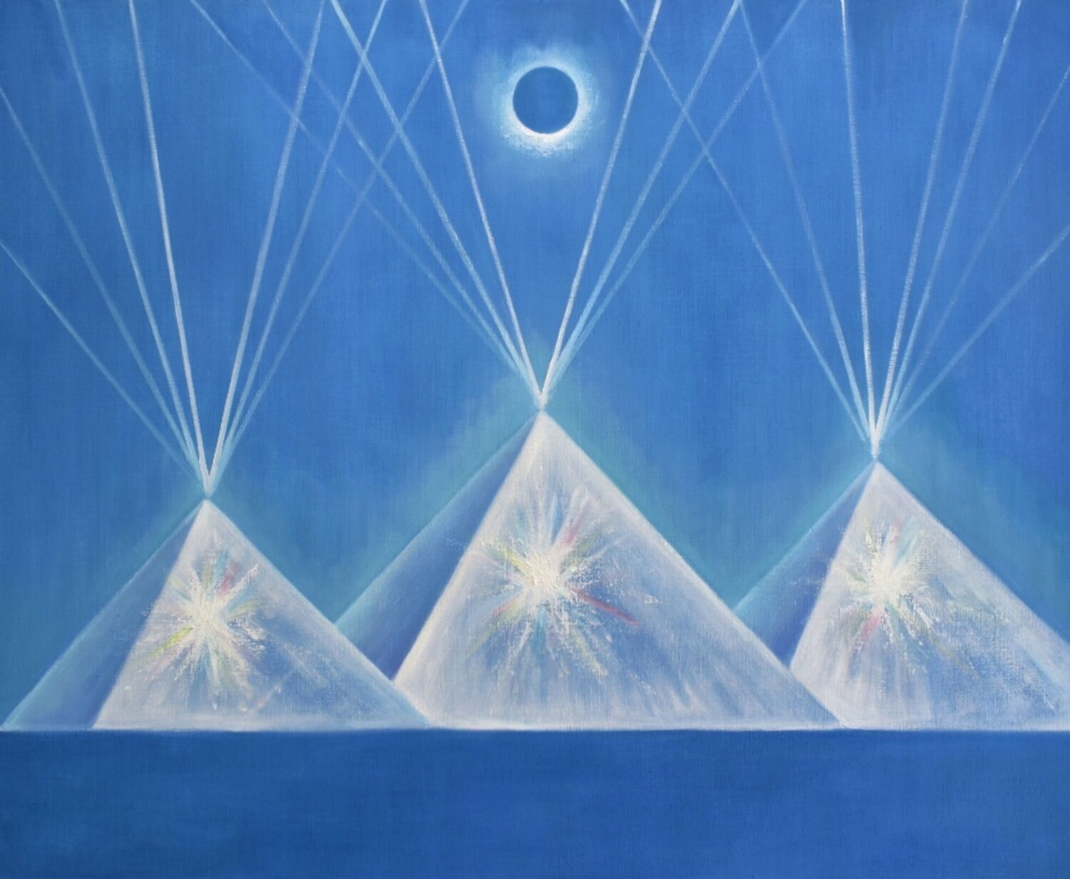 Memories No.6 Blue Daisuke Ujuan Original painting for sale