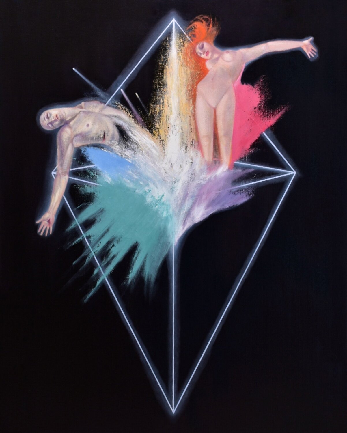 In Bloom No.11 Brave New World Daisuke Ujuan Original painting for sale